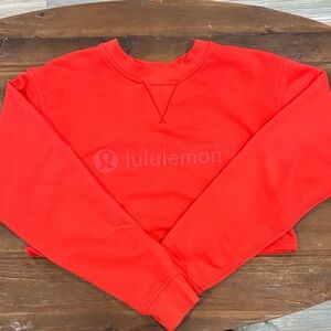 Lululemon Red Crop Sweatshirt